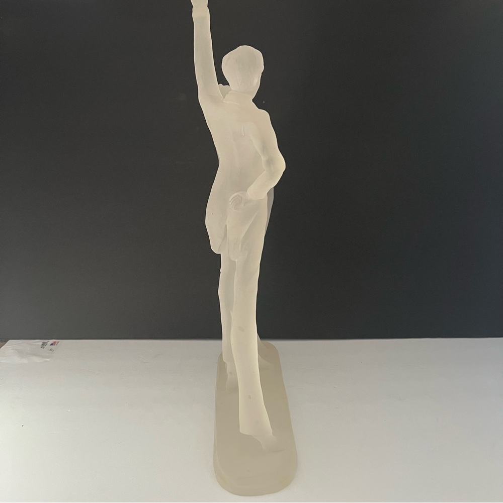 Elegant Dancing Couple Sculpture Frosted 18” - Picture 4 of 7